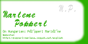 marlene popperl business card